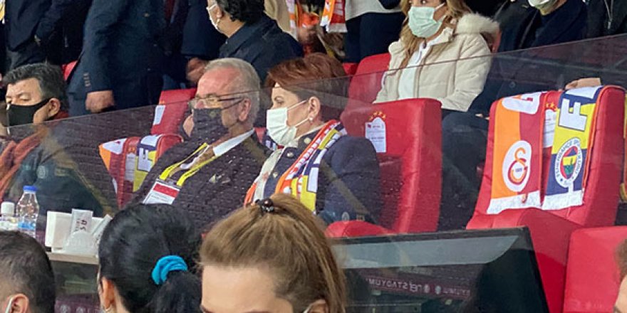 Meral Akşener tarihi Galatasaray-Fenerbahçe maçını tribünden izledi
